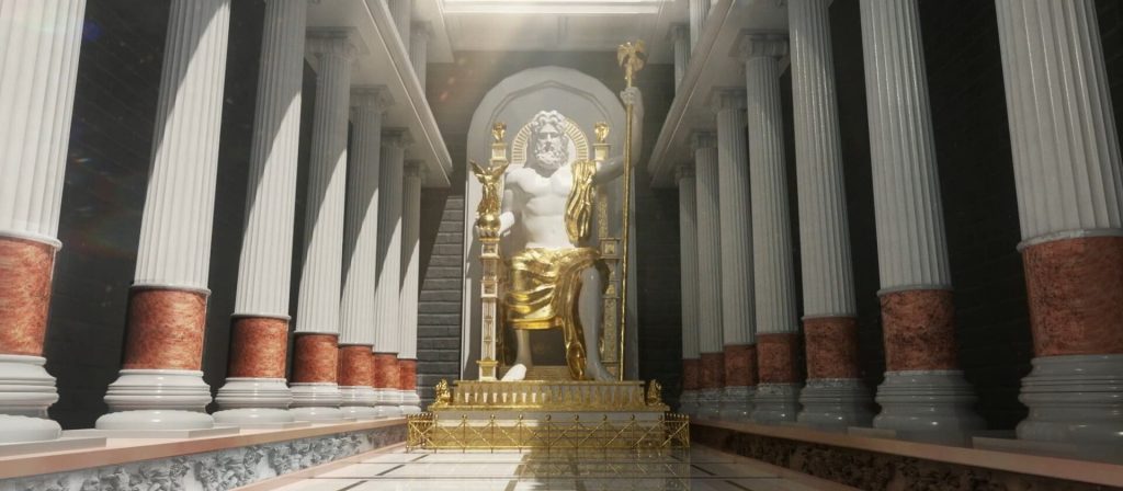 Храм Зевса в Олимпии статуя Зевса