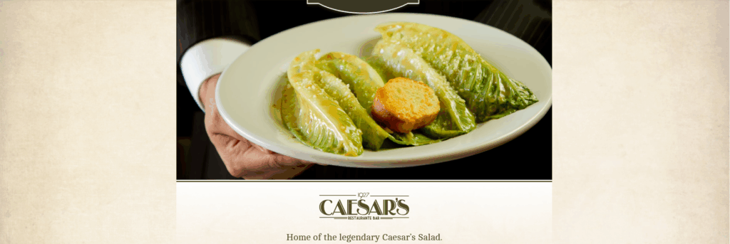 Меню ресторана Caesar's, Av. Revolución 1079, Tijuana, B.C., México