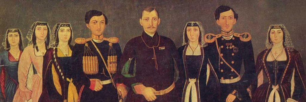Князь Мухрани Николай Багратион со своей семьей