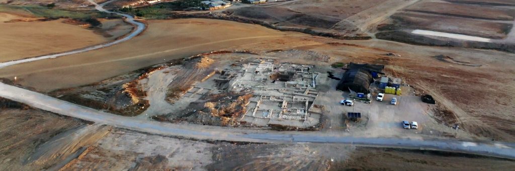 раскопки поместья в израильской пустыне Негев
