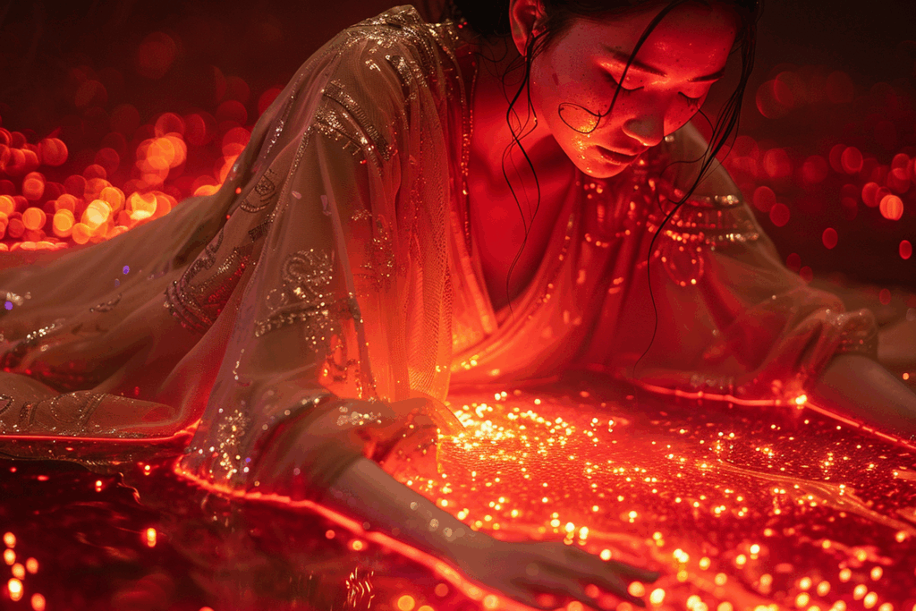 Девушка в огнях