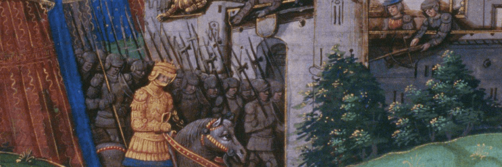 старинная французская картина  Карл VII вступает в Реймс  1429 г.