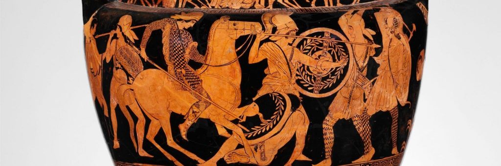 Древнегреческая вазопись воины