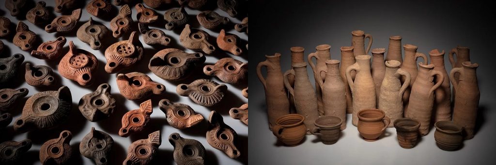 керамические кувшины откопанные в Эфесе в Турции