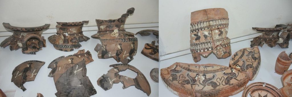 Найдены амфоры и другая расписанная глиняная керамика 