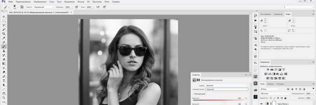 раскрашивания фото в Adobe Photoshop