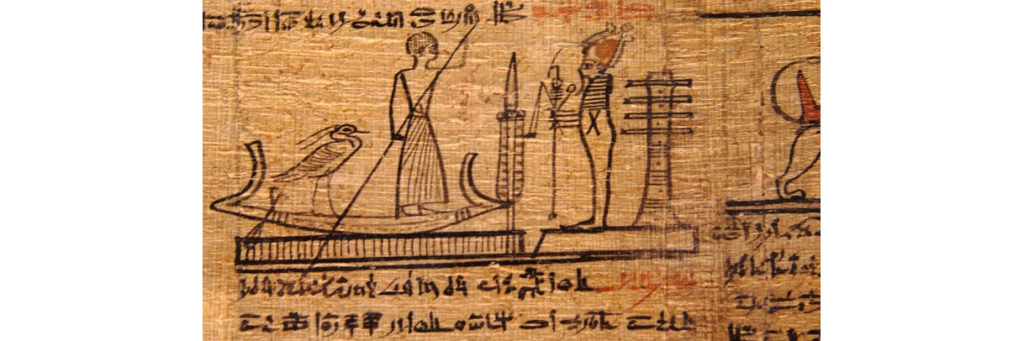 нетронутый древнеегипетский свиток папируса