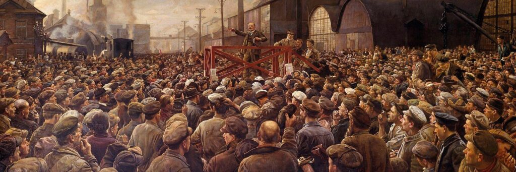 Выступление Ленина на Путиловском заводе