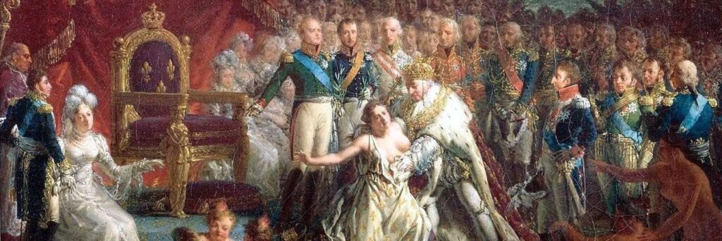 Король Людовик XVIII освобождает Францию от ее развалин
