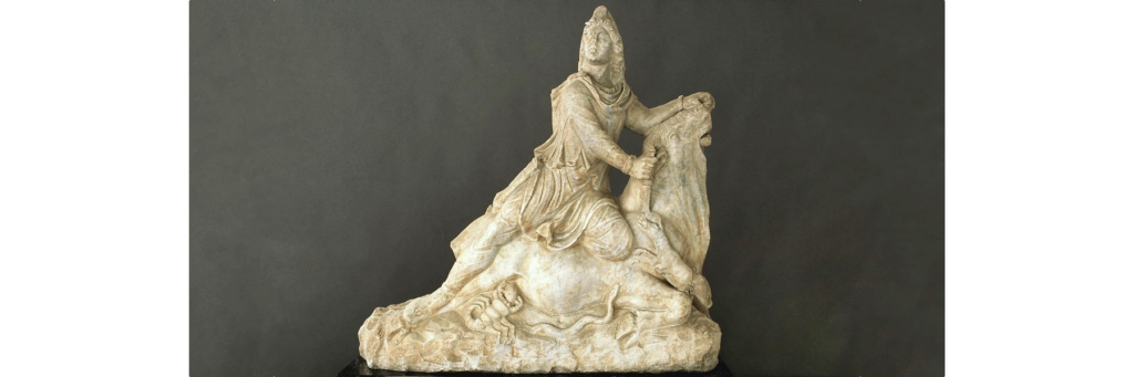 уникальная скульптура божества Митры