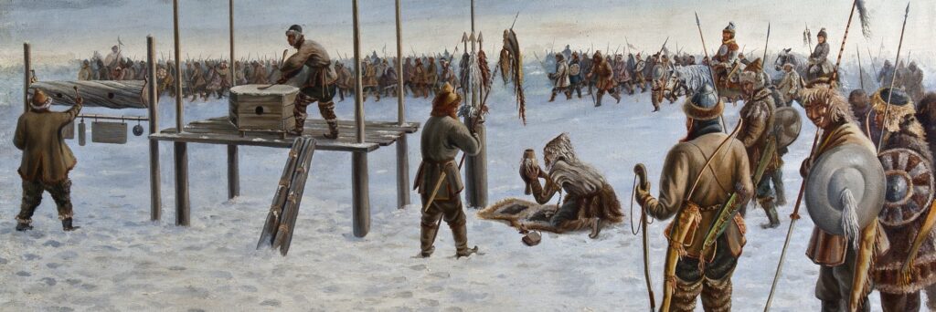 МИХАИЛ НОСОВ, "Отправка в поход древних якутов", 1948