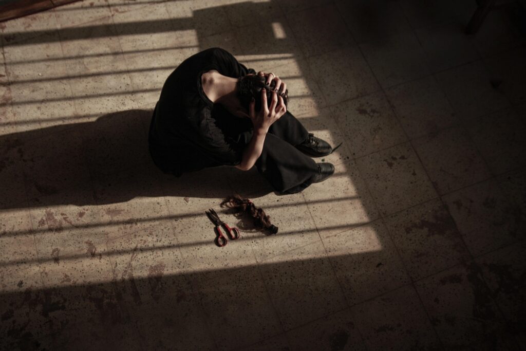 Девушка в ужасе