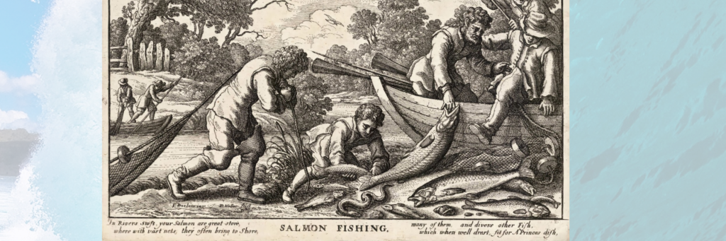 Гравюра рыбалка