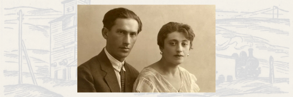 Александр Гроссер с женой Бертой, фото 1928 г.