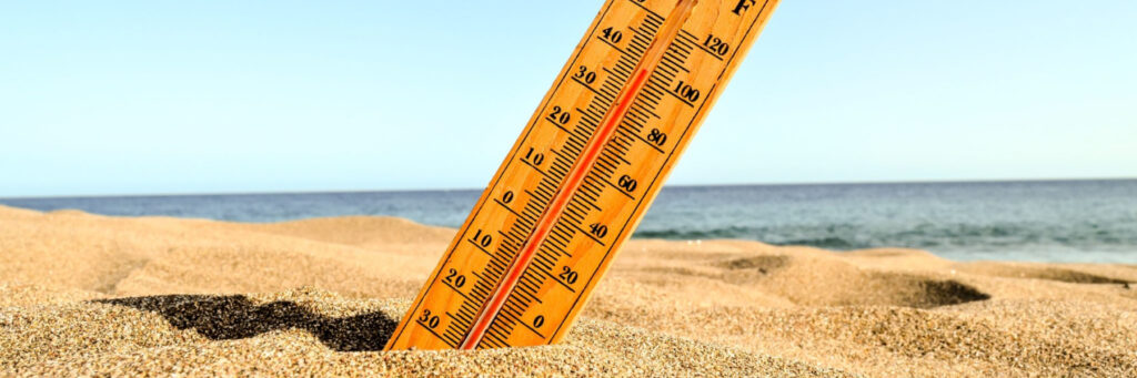 Сильная жара термометр песок