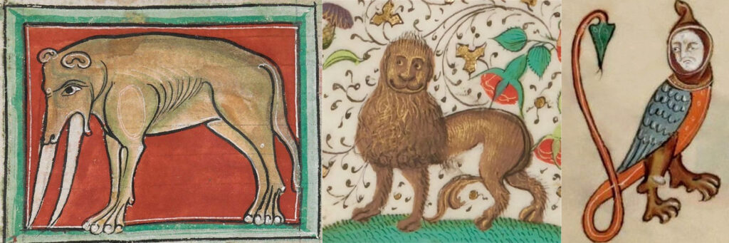 Рисунки средневековых животных