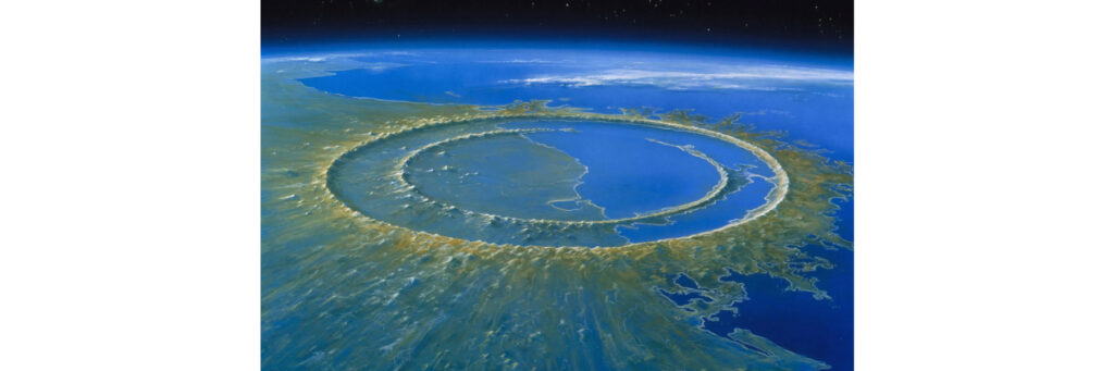 кратер в месте падения Чиксулуба