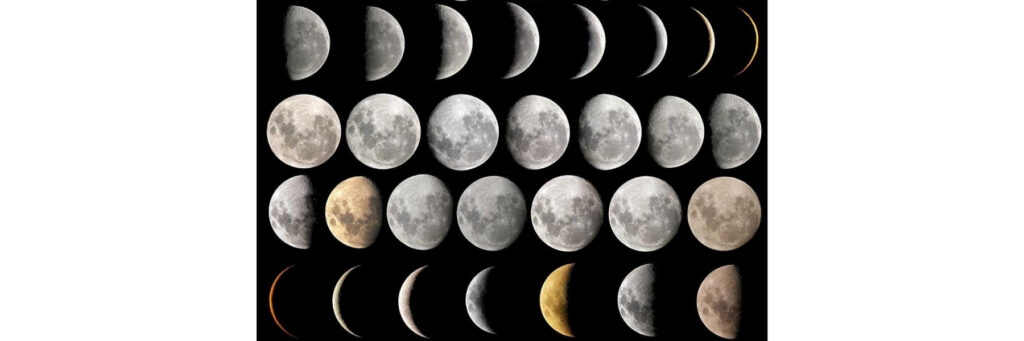 Двадцать девять фаз Луны как раз и составляют месяц