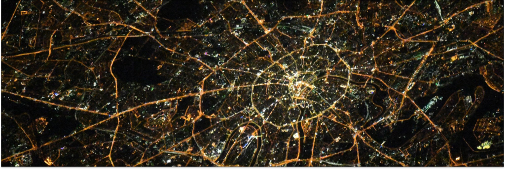 Москва, вид из космоса
