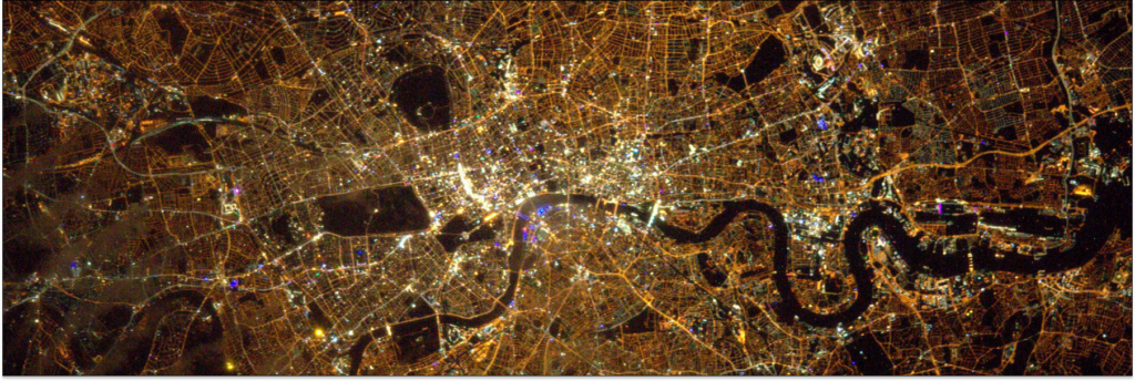 Лондон, вид из космоса