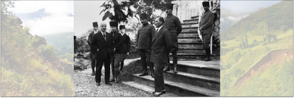Мустафа Кемаль и офицеры в Смирне (Измире), 6 марта 1923 года. 
